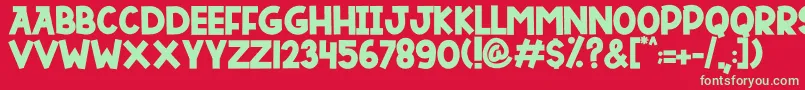 fuente DUTSKY TIME – Fuentes Verdes Sobre Fondo Rojo