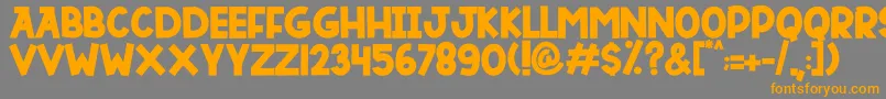 DUTSKY TIME Font – Orange Fonts on Gray Background
