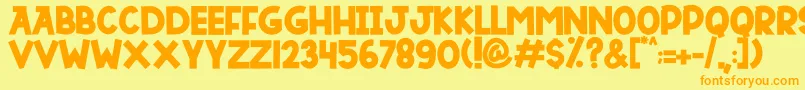 DUTSKY TIME Font – Orange Fonts on Yellow Background