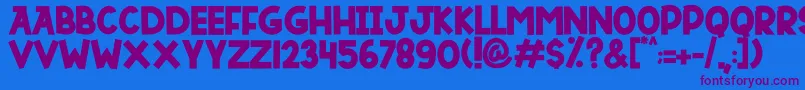 DUTSKY TIME Font – Purple Fonts on Blue Background