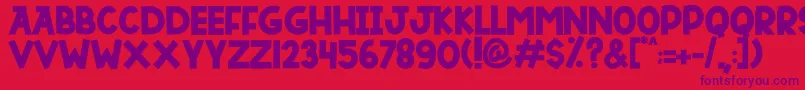 DUTSKY TIME Font – Purple Fonts on Red Background