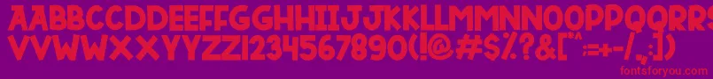 DUTSKY TIME Font – Red Fonts on Purple Background