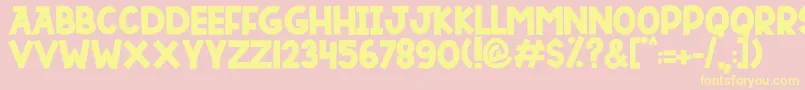 DUTSKY TIME Font – Yellow Fonts on Pink Background