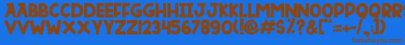 DUTSKY TIME Font – Brown Fonts on Blue Background