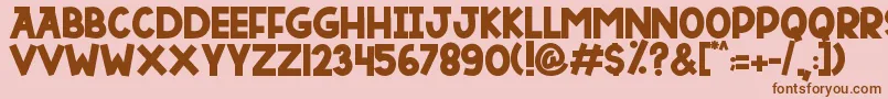 DUTSKY TIME Font – Brown Fonts on Pink Background