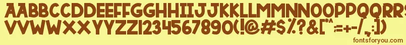 DUTSKY TIME Font – Brown Fonts on Yellow Background
