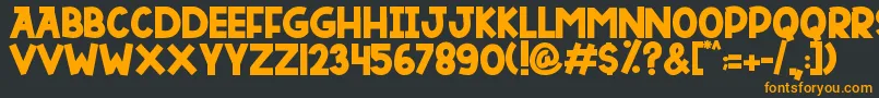 DUTSKY TIME Font – Orange Fonts on Black Background