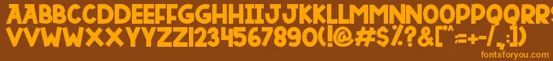 DUTSKY TIME Font – Orange Fonts on Brown Background