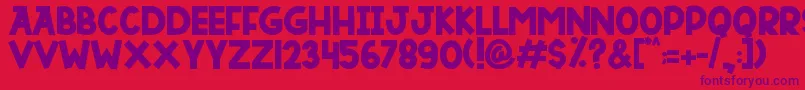 DUTSKY TIME Font – Purple Fonts on Red Background