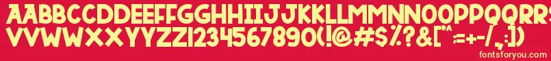 DUTSKY TIME Font – Yellow Fonts on Red Background