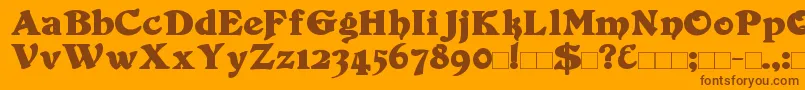 Duvall Bold Font – Brown Fonts on Orange Background