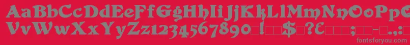 Duvall Bold Font – Gray Fonts on Red Background