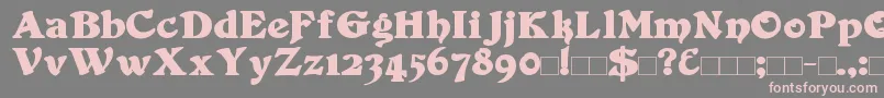 Duvall Bold-Schriftart – Rosa Schriften auf grauem Hintergrund
