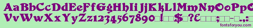 Duvall Bold Font – Purple Fonts on Green Background