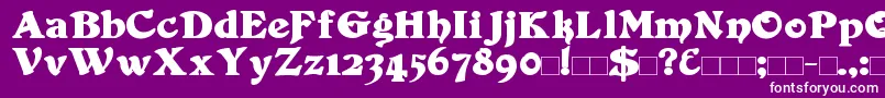 フォントDuvall Bold – 紫の背景に白い文字