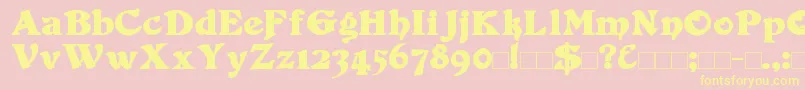 Duvall Bold-Schriftart – Gelbe Schriften auf rosa Hintergrund