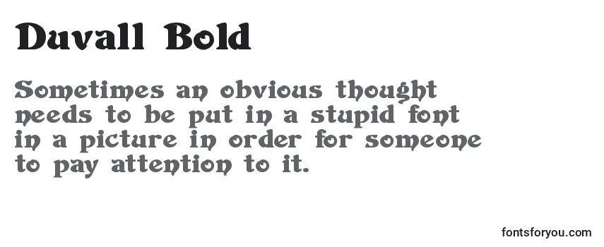 Review of the Duvall Bold Font