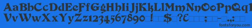 Duvall Font – Black Fonts on Blue Background