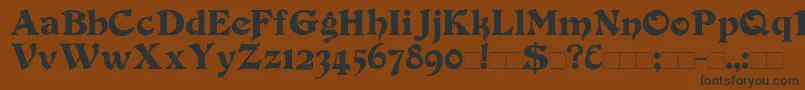 Duvall Font – Black Fonts on Brown Background