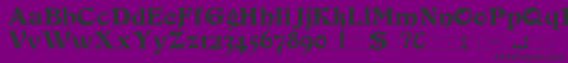 Duvall Font – Black Fonts on Purple Background