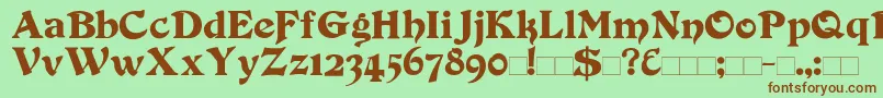 Duvall Font – Brown Fonts on Green Background