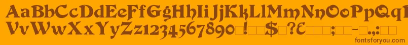 Duvall Font – Brown Fonts on Orange Background