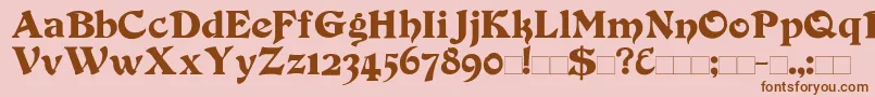 Duvall Font – Brown Fonts on Pink Background