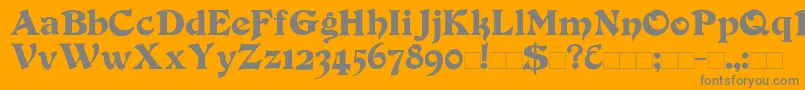 Duvall Font – Gray Fonts on Orange Background