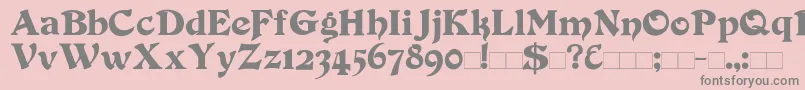 Duvall Font – Gray Fonts on Pink Background