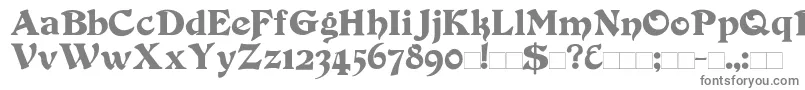 フォントDuvall – 白い背景に灰色の文字