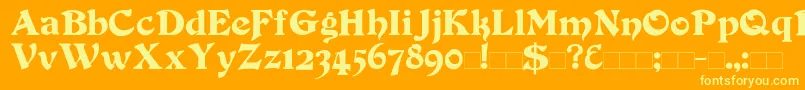 Duvall Font – Yellow Fonts on Orange Background