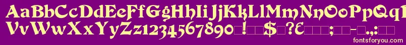 Duvall Font – Yellow Fonts on Purple Background