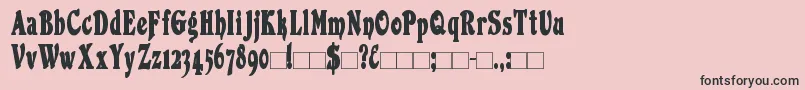 Шрифт DuvallCondensed Bold – чёрные шрифты на розовом фоне