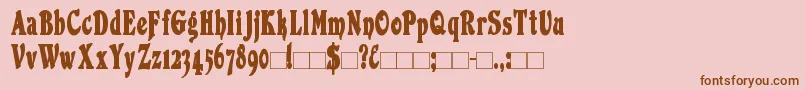 DuvallCondensed Bold-fontti – ruskeat fontit vaaleanpunaisella taustalla