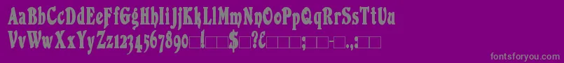DuvallCondensed Bold-Schriftart – Graue Schriften auf violettem Hintergrund