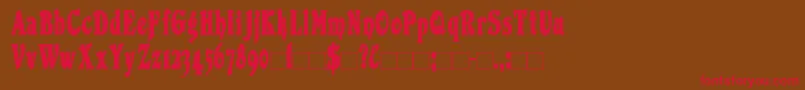 DuvallCondensed Bold Font – Red Fonts on Brown Background