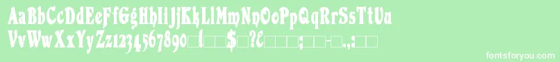 DuvallCondensed Bold Font – White Fonts on Green Background