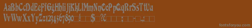 Police DuvallCondensed – polices grises sur fond brun
