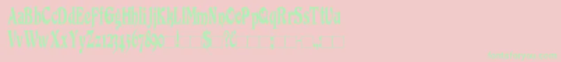 Police DuvallCondensed – polices vertes sur fond rose
