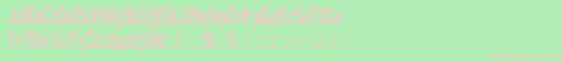 Czcionka DuvallCondensed – różowe czcionki na zielonym tle