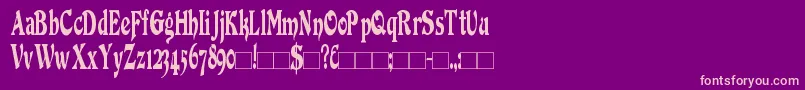 DuvallCondensed Font – Pink Fonts on Purple Background