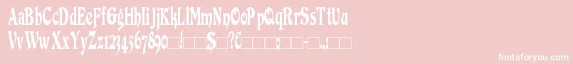 Police DuvallCondensed – polices blanches sur fond rose