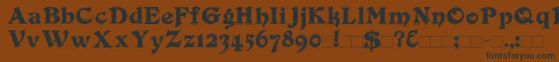 DuvallOutline Font – Black Fonts on Brown Background