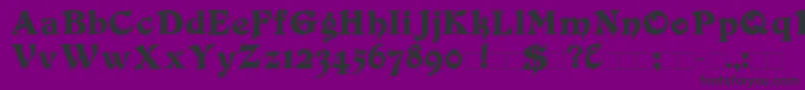 DuvallOutline Font – Black Fonts on Purple Background