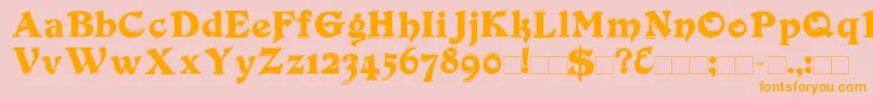 DuvallOutline Font – Orange Fonts on Pink Background