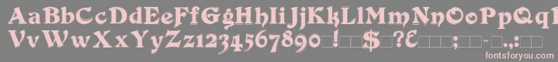 DuvallOutline Font – Pink Fonts on Gray Background