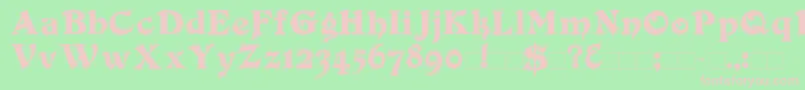 DuvallOutline Font – Pink Fonts on Green Background