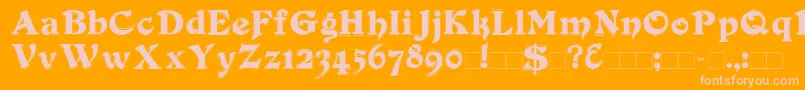 DuvallOutline Font – Pink Fonts on Orange Background