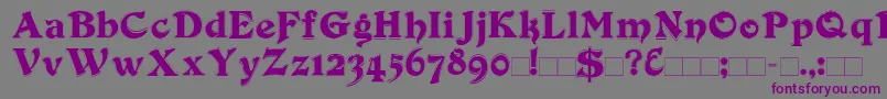 DuvallOutline Font – Purple Fonts on Gray Background
