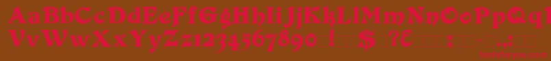DuvallOutline Font – Red Fonts on Brown Background